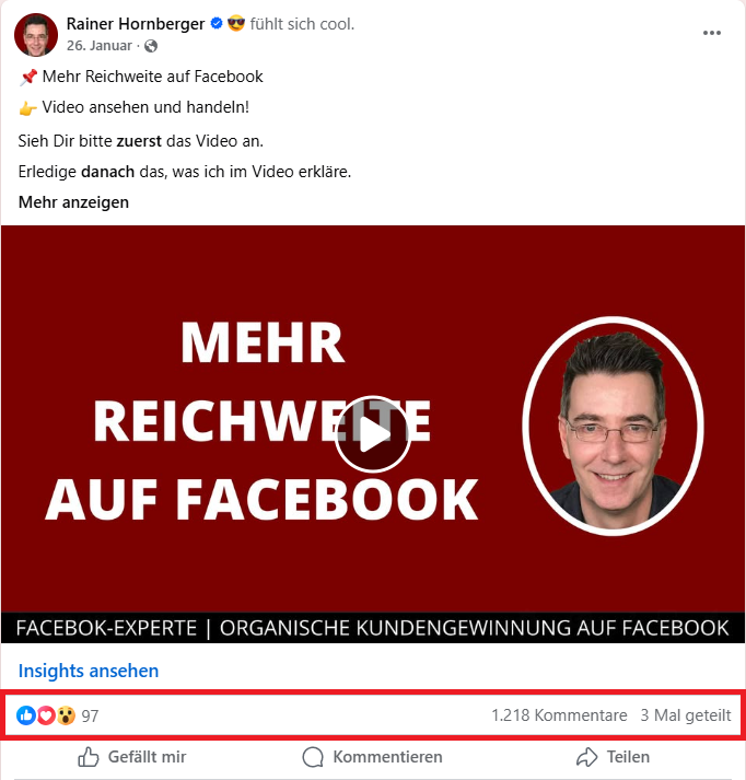 Mehr Reichweite auf Facebook